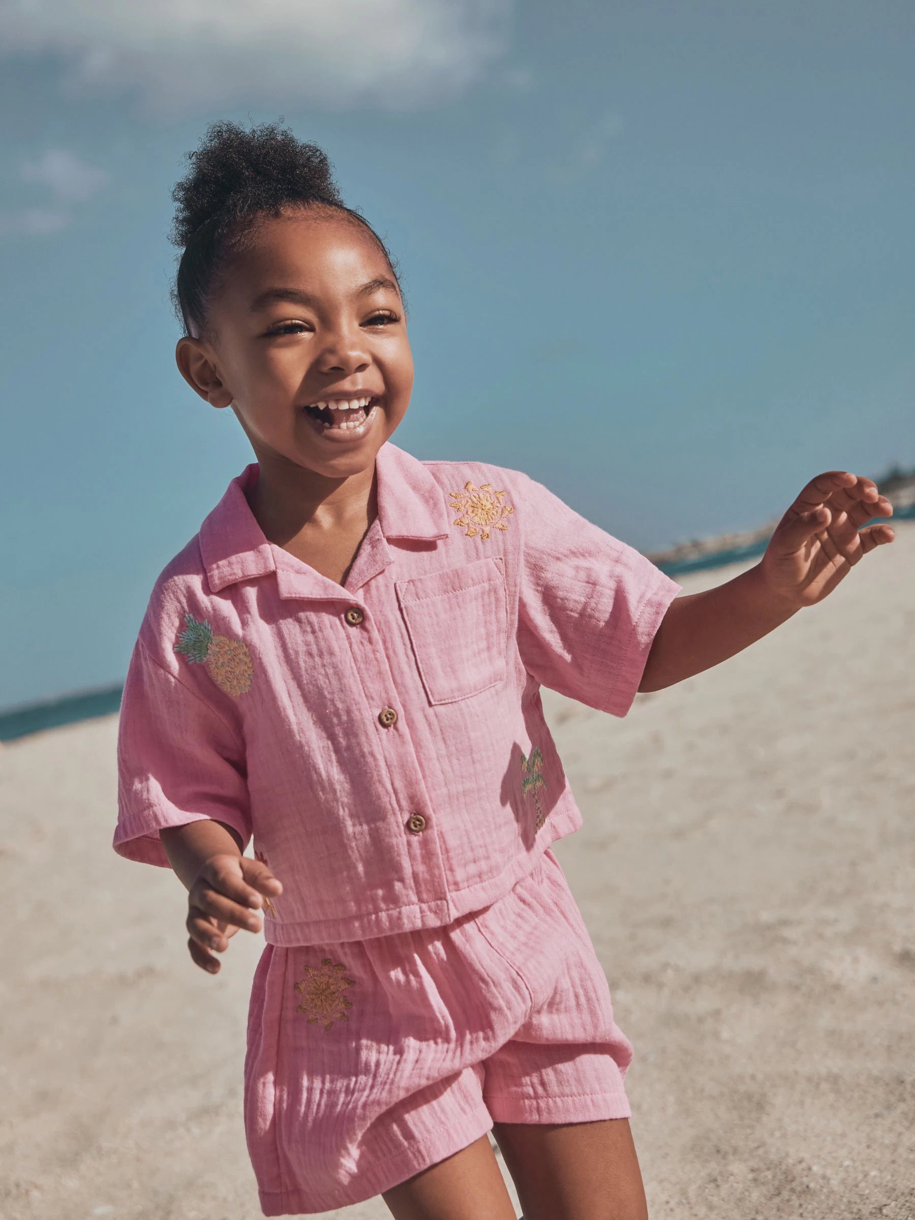 Pink Shirt And Short Co-Ord Set (3mths-10yrs)