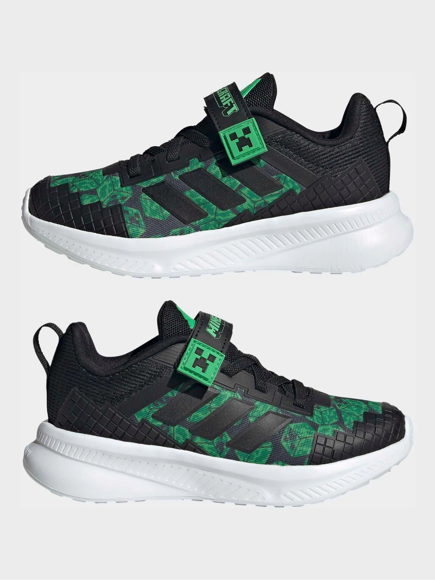 adidas Black Minecraft Forarun 4.0 Kids Trainers