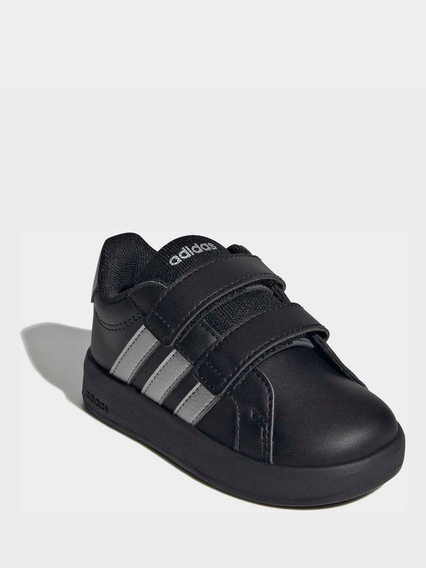 adidas Black/Silver Grand Court 3.0 Infant Trainers