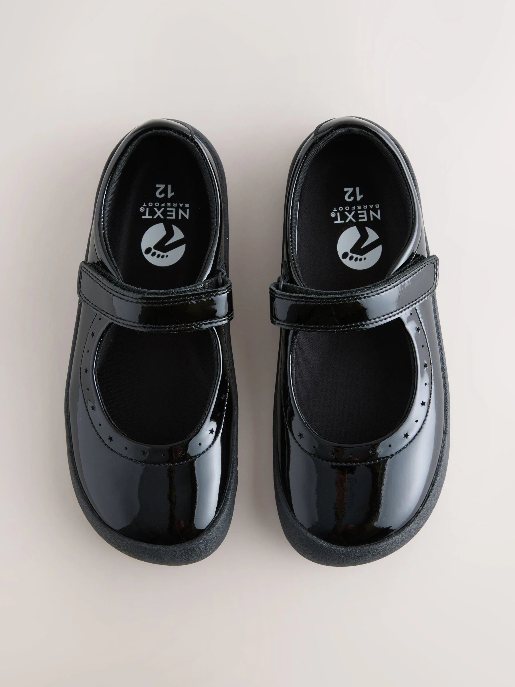 Black Patent Leather Standard Fit (F) Barefoot Mary Jane School Shoes