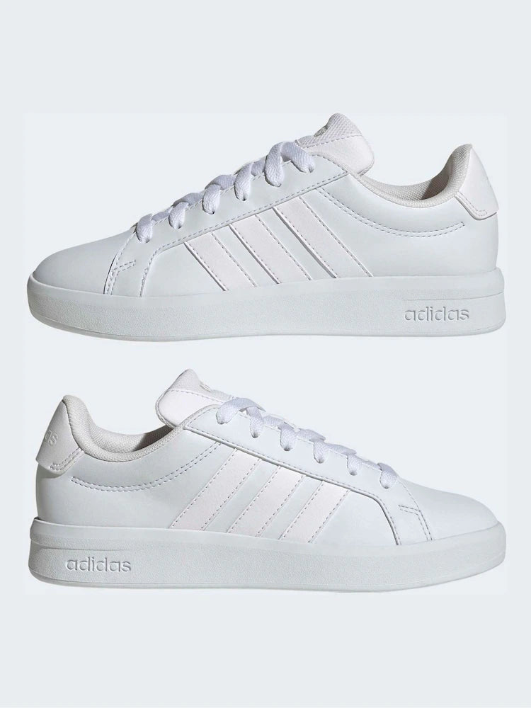 adidas White Grand Court 3.0 Junior Trainers