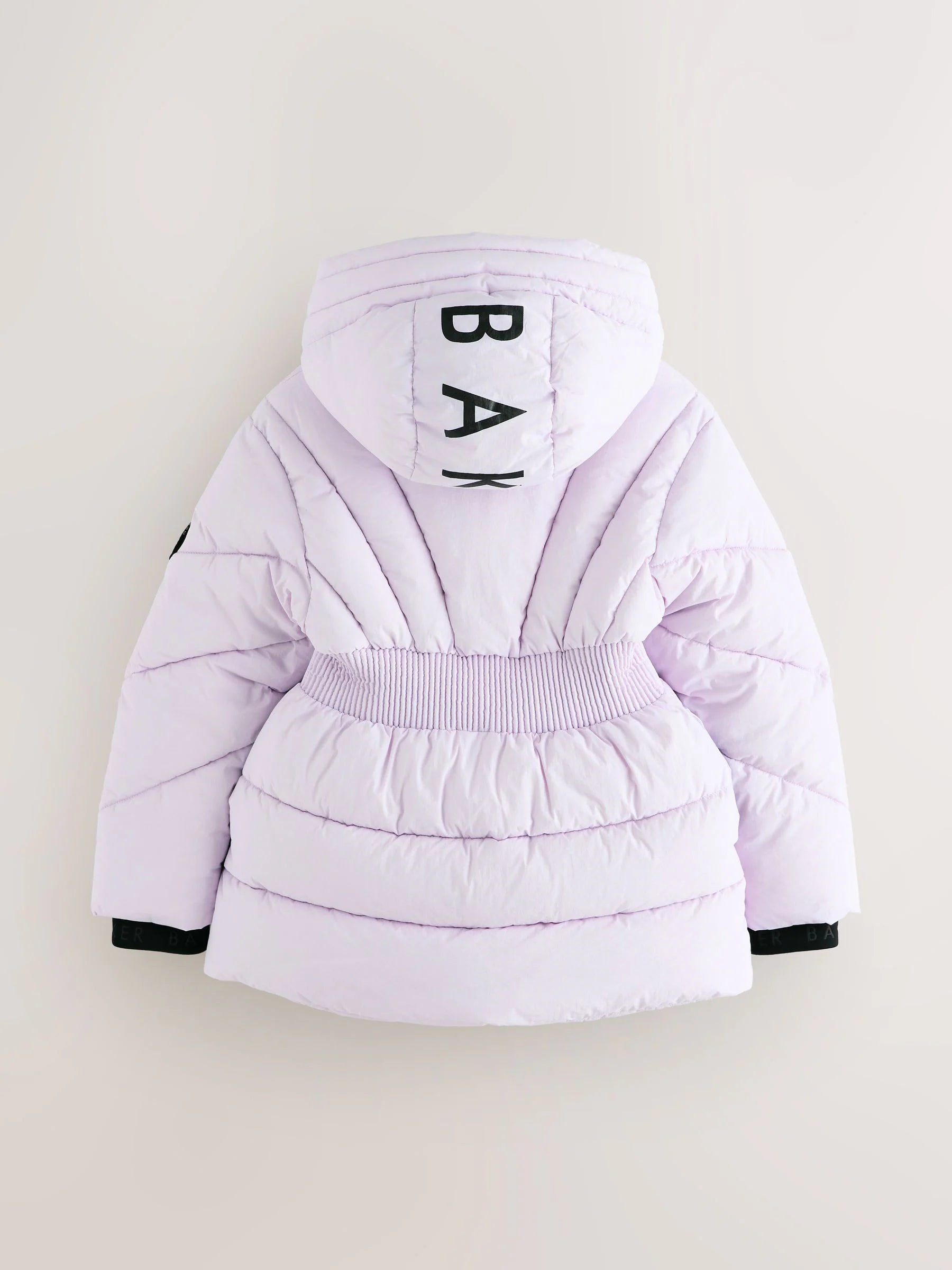 Baker by Ted Baker Shower Resistant Lilac Shirred Padded Coat