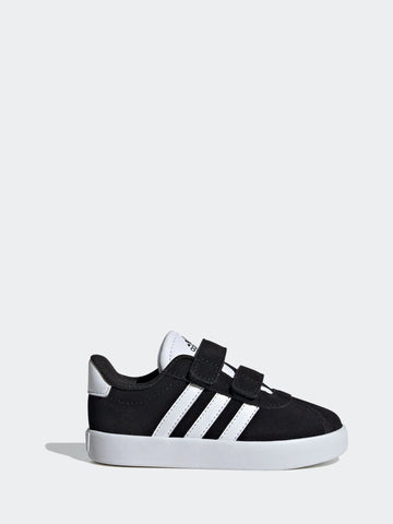 adidas Black VL Court 3.0 Hook and Loop Infant Trainers