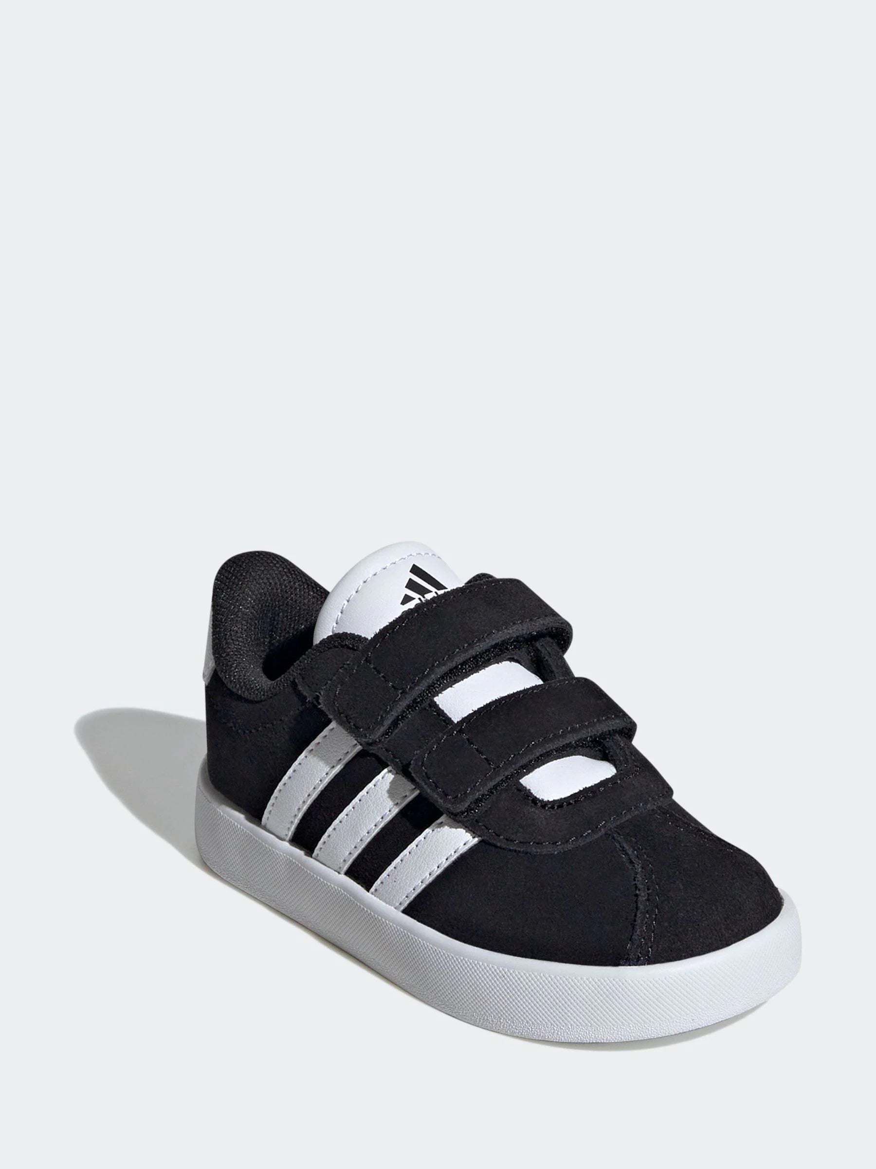 adidas Black VL Court 3.0 Hook and Loop Infant Trainers