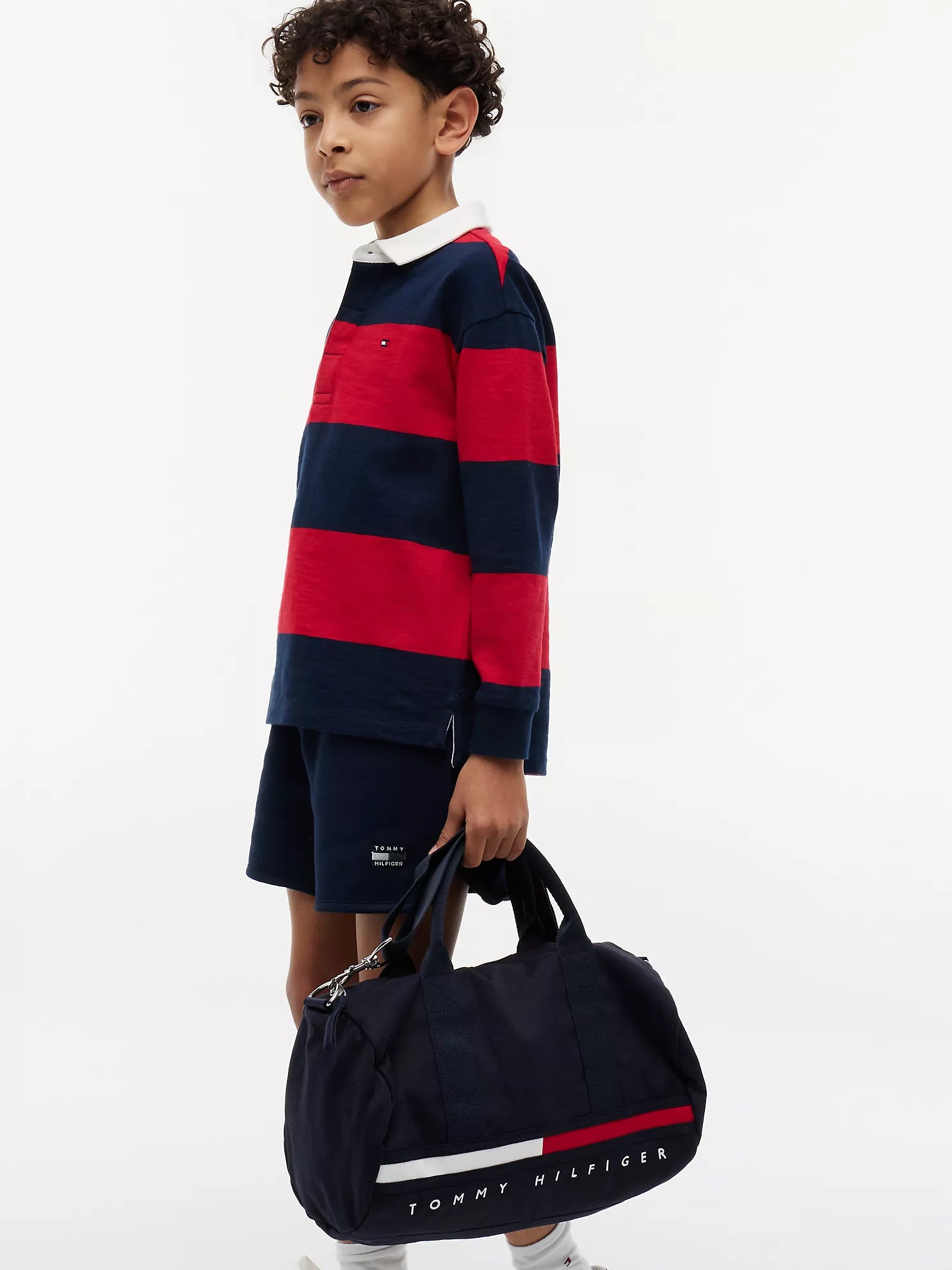 Kids' Flag Stripe Logo Duffle Bag Tommy Hilfiger