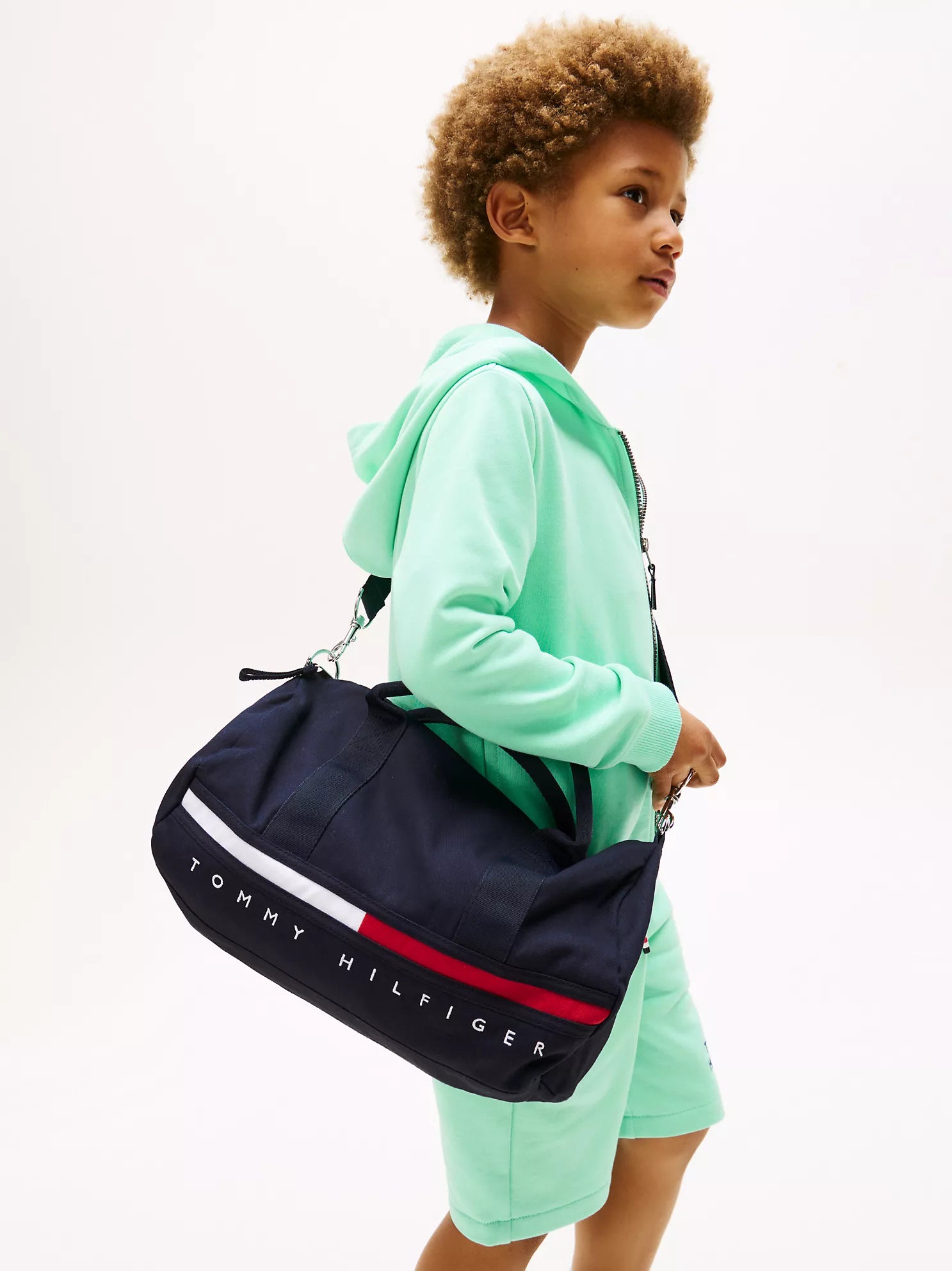 Kids' Flag Stripe Logo Duffle Bag Tommy Hilfiger