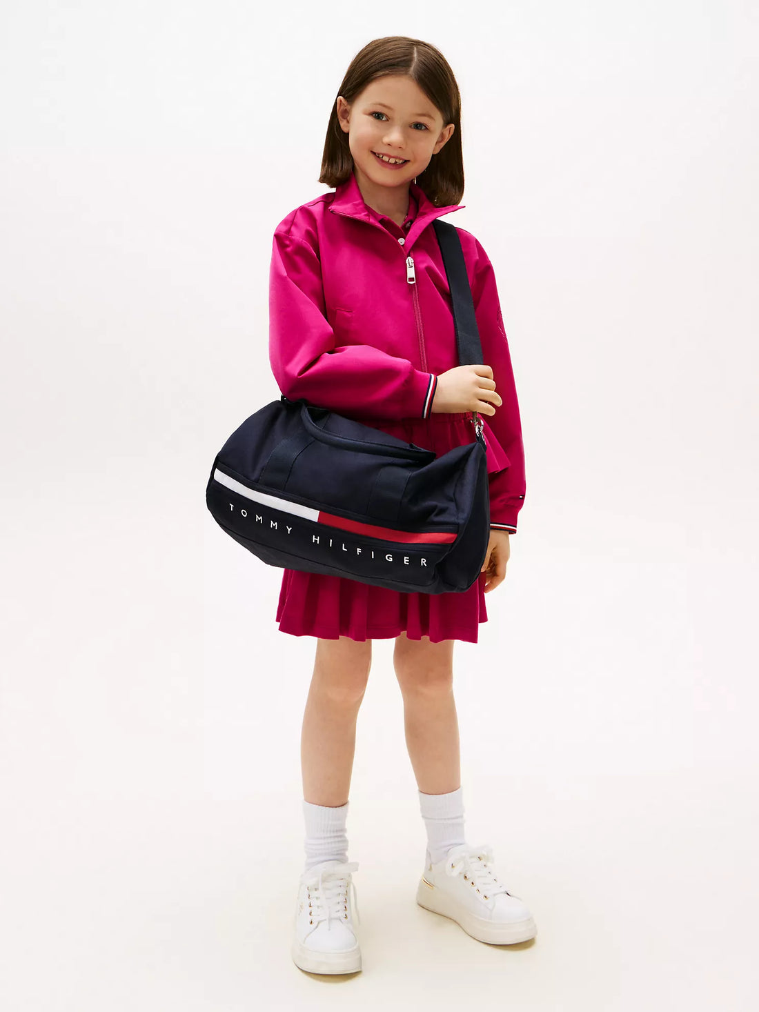 Kids' Flag Stripe Logo Duffle Bag Tommy Hilfiger