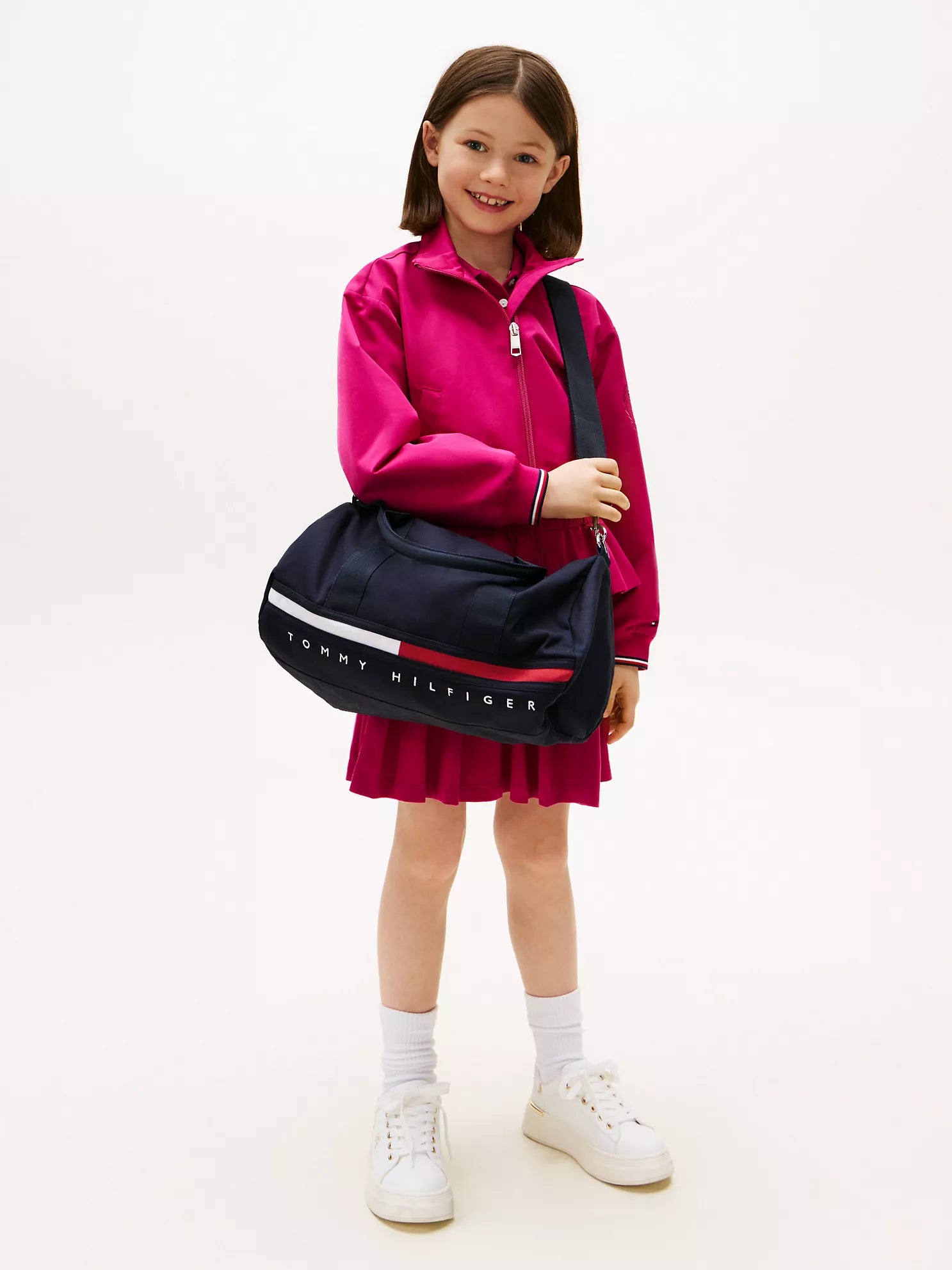 Kids' Flag Stripe Logo Duffle Bag Tommy Hilfiger