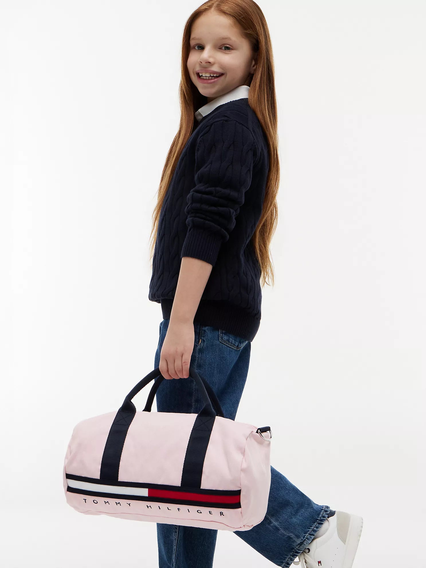 Kids' Flag Stripe Logo Duffle Bag Tommy Hilfiger