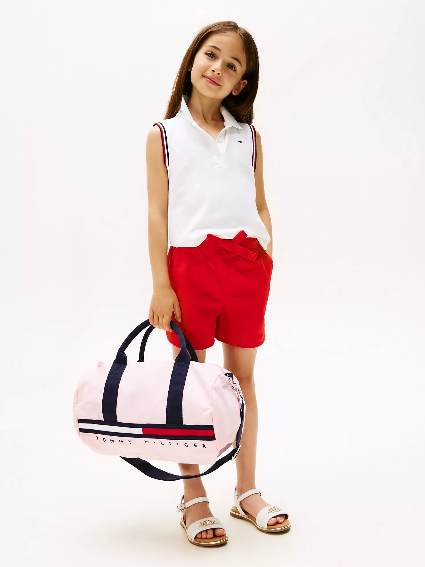 Kids' Flag Stripe Logo Duffle Bag Tommy Hilfiger