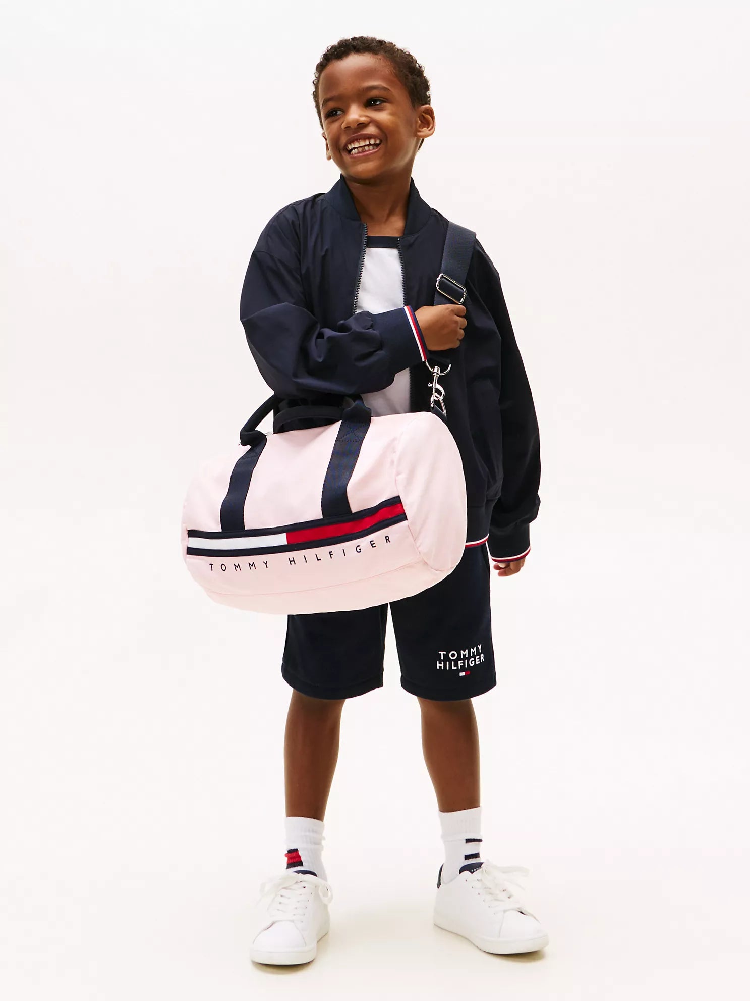 Kids' Flag Stripe Logo Duffle Bag Tommy Hilfiger