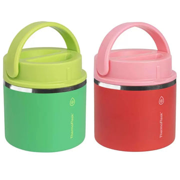 ThermoFlask 590ml Insulated Food Jar 2 Pack Green And Red