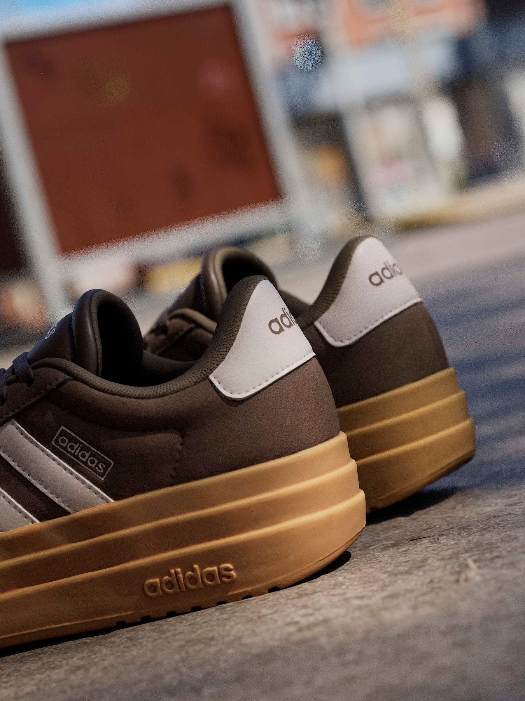 adidas Brown/Pink VL Court Bold Trainers