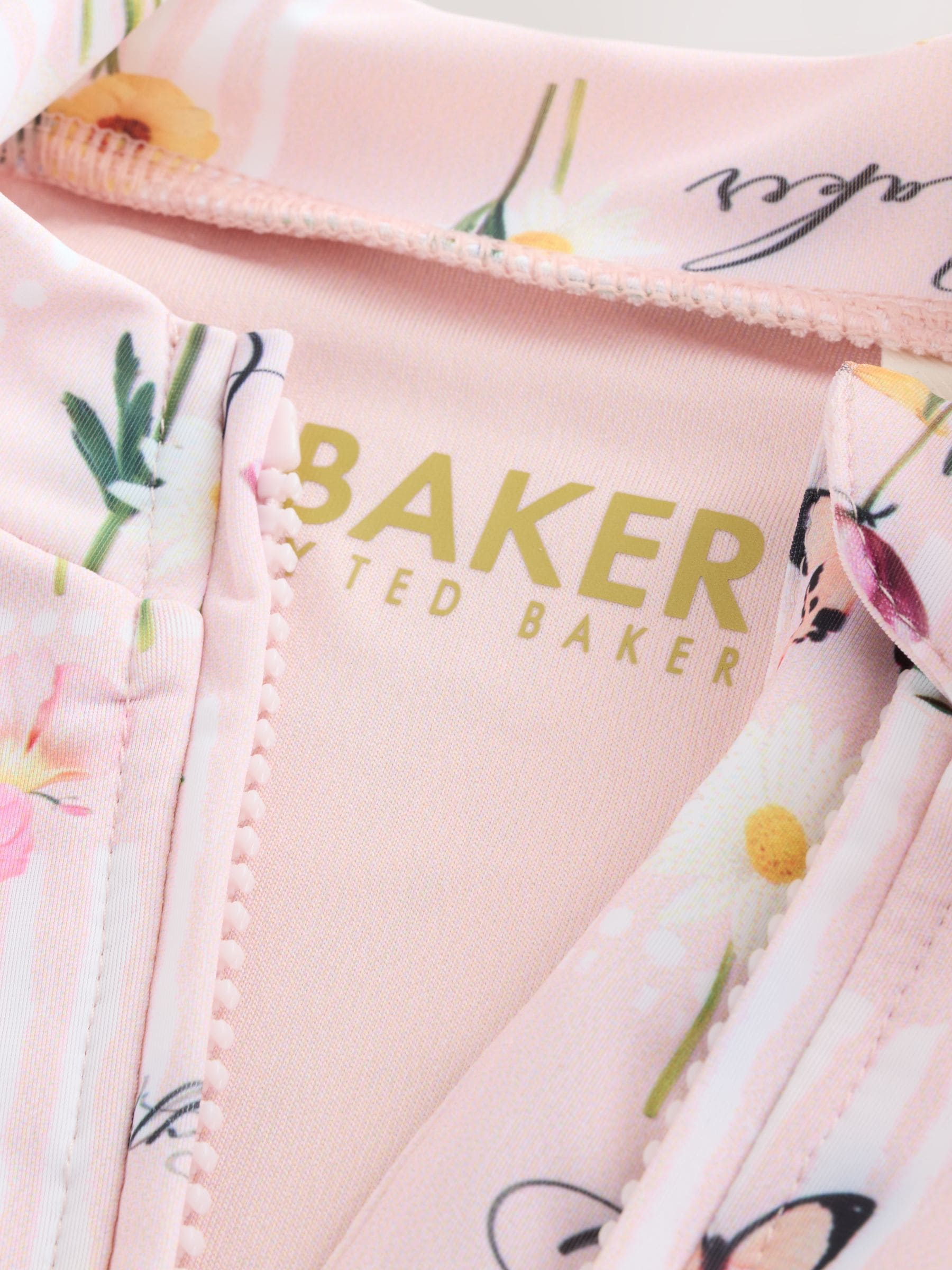 Baker by Ted Baker Floral All-In-One Swimsuit & Hat Set