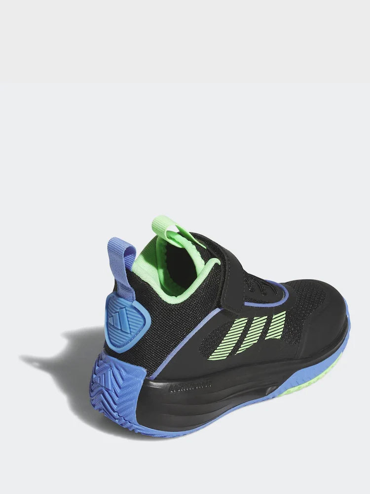 adidas Black/Green Ownthegame 3.0 Kids Trainers