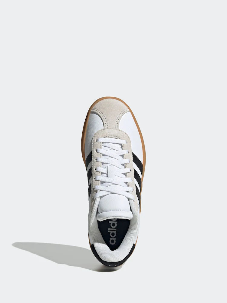 adidas White VL Court Bold Lace Junior Trainers