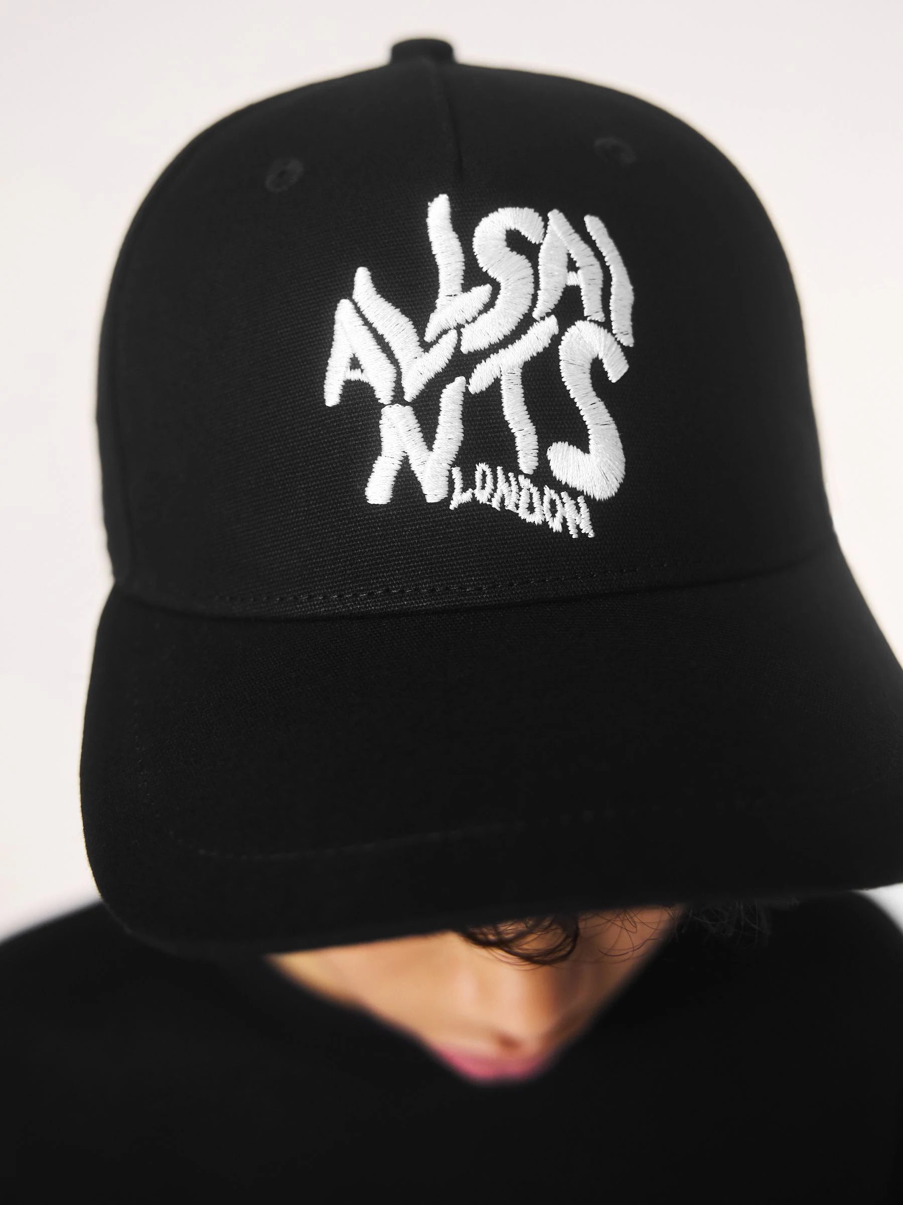 smALLSAINTS Black Logo Baseball Cap