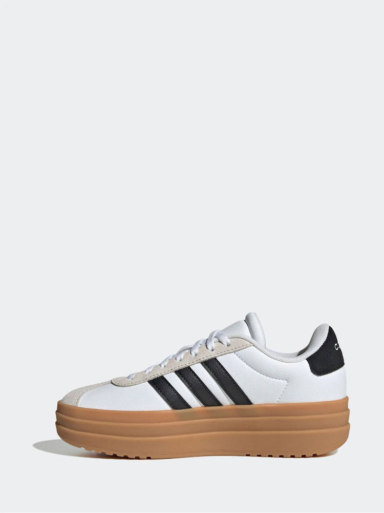 adidas White VL Court Bold Lace Junior Trainers