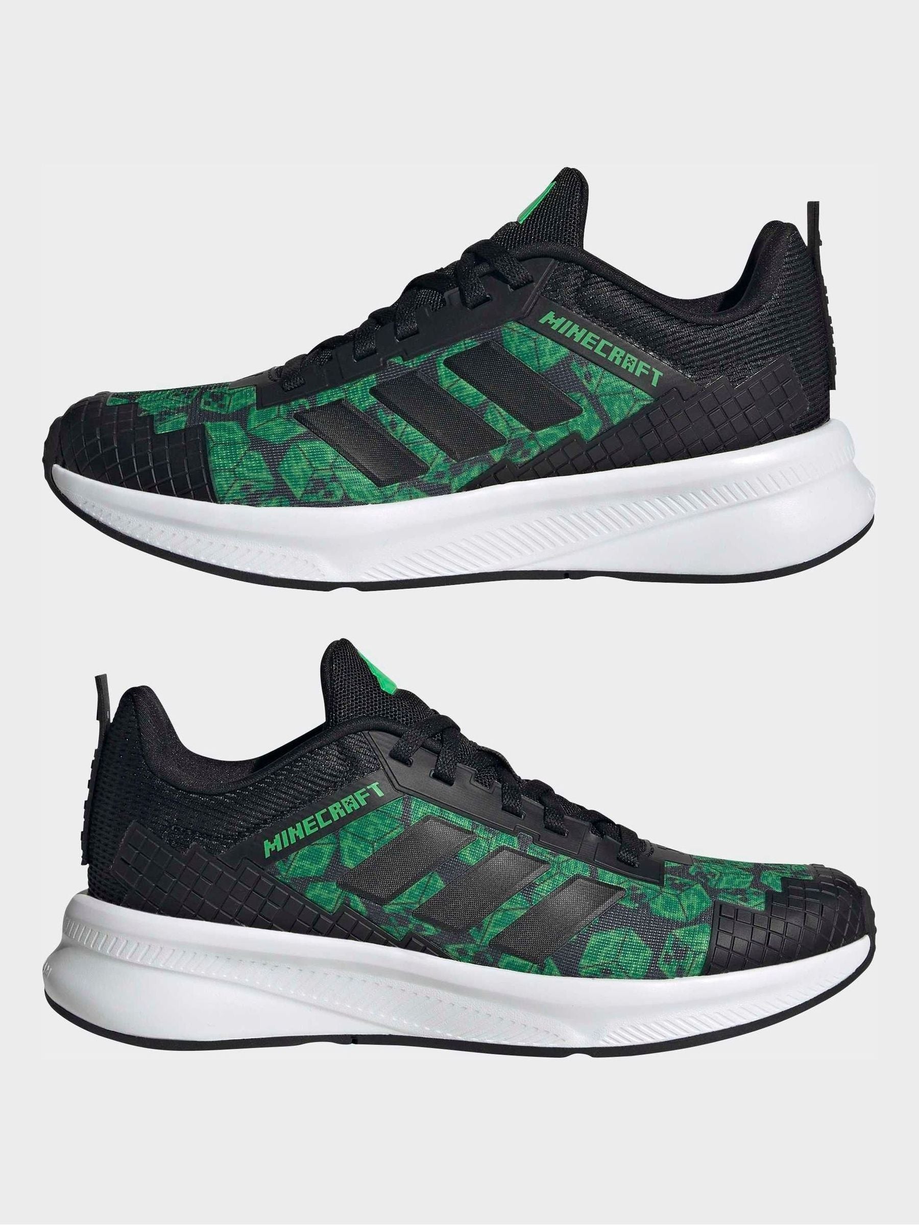 adidas Black Minecraft Fortarun 4.0 Junior Trainers