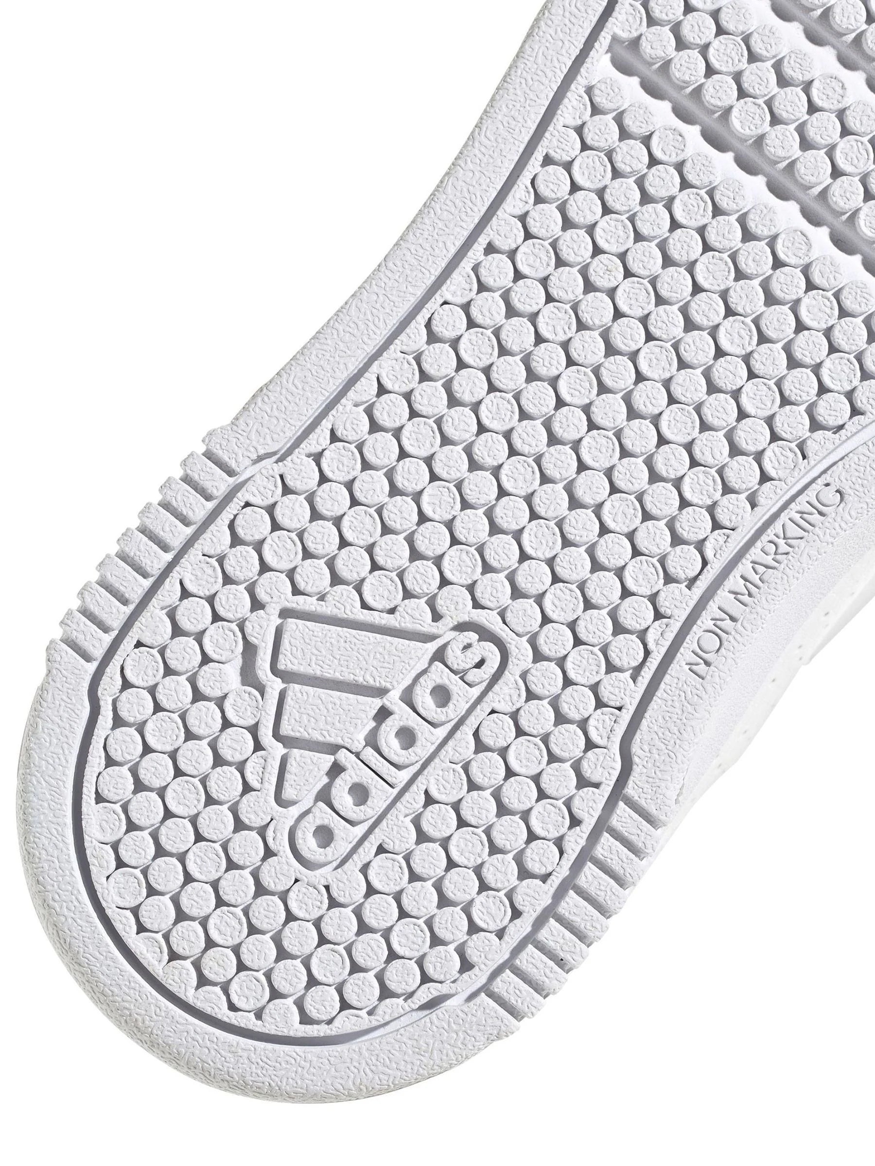 adidas White Hook and Loop Tensaur Kids Trainers