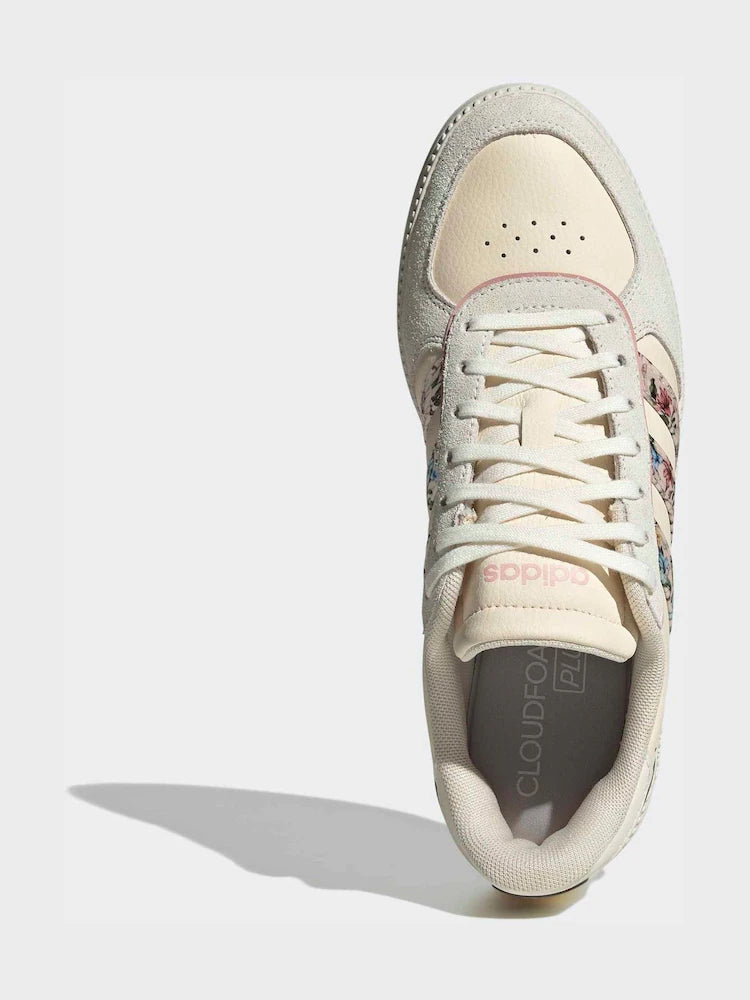 adidas Cream/Floral Breaknet Sleek Trainers