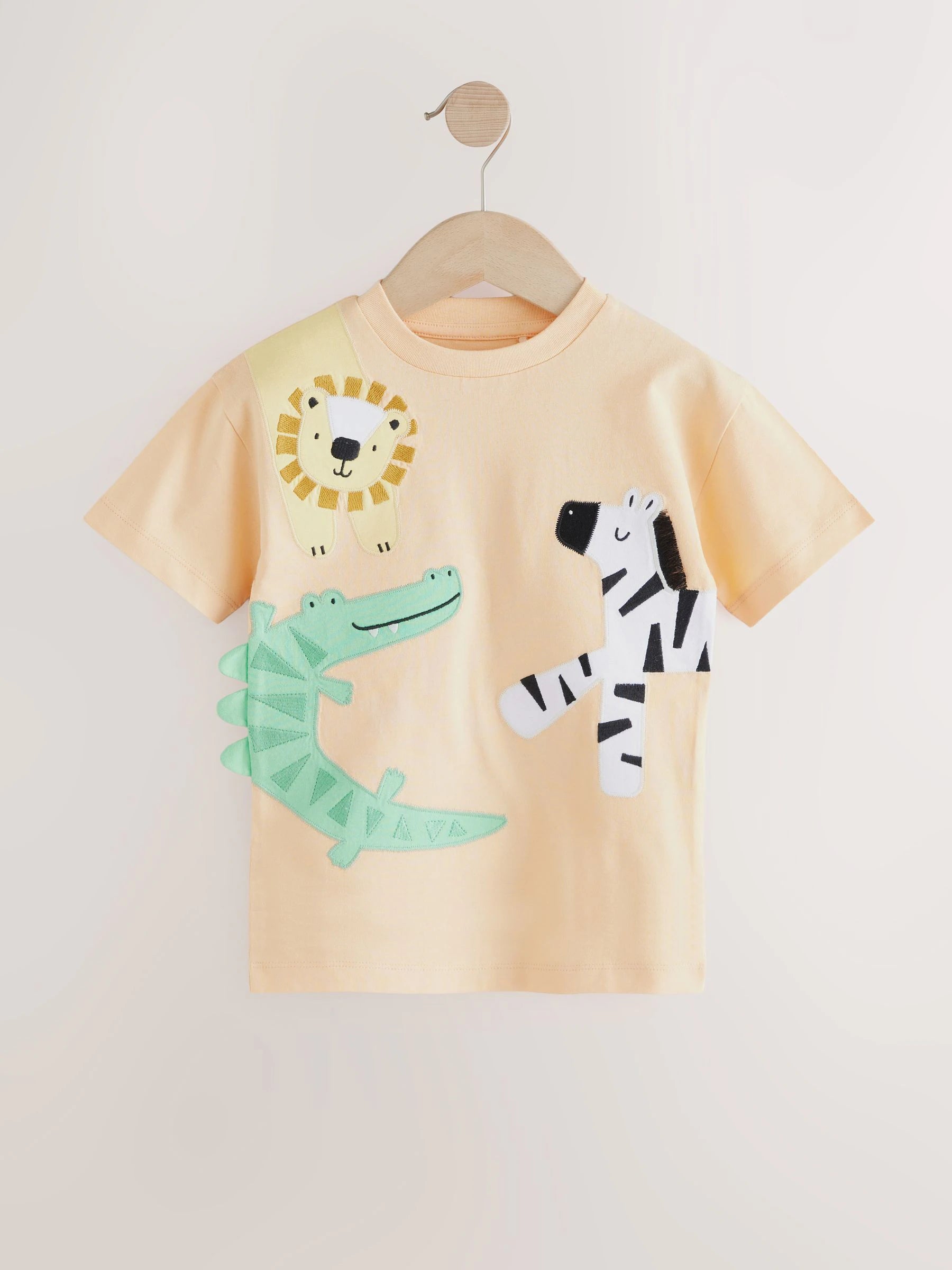Multi Safari Animal Short Sleeve T-Shirts 4 Pack (3mths-7yrs)