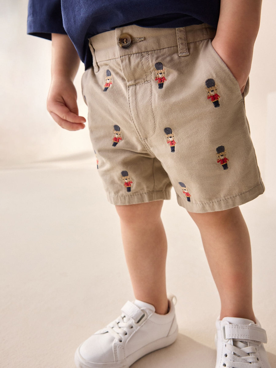 Stone Embroidered London Chinos Shorts (3mths-7yrs)