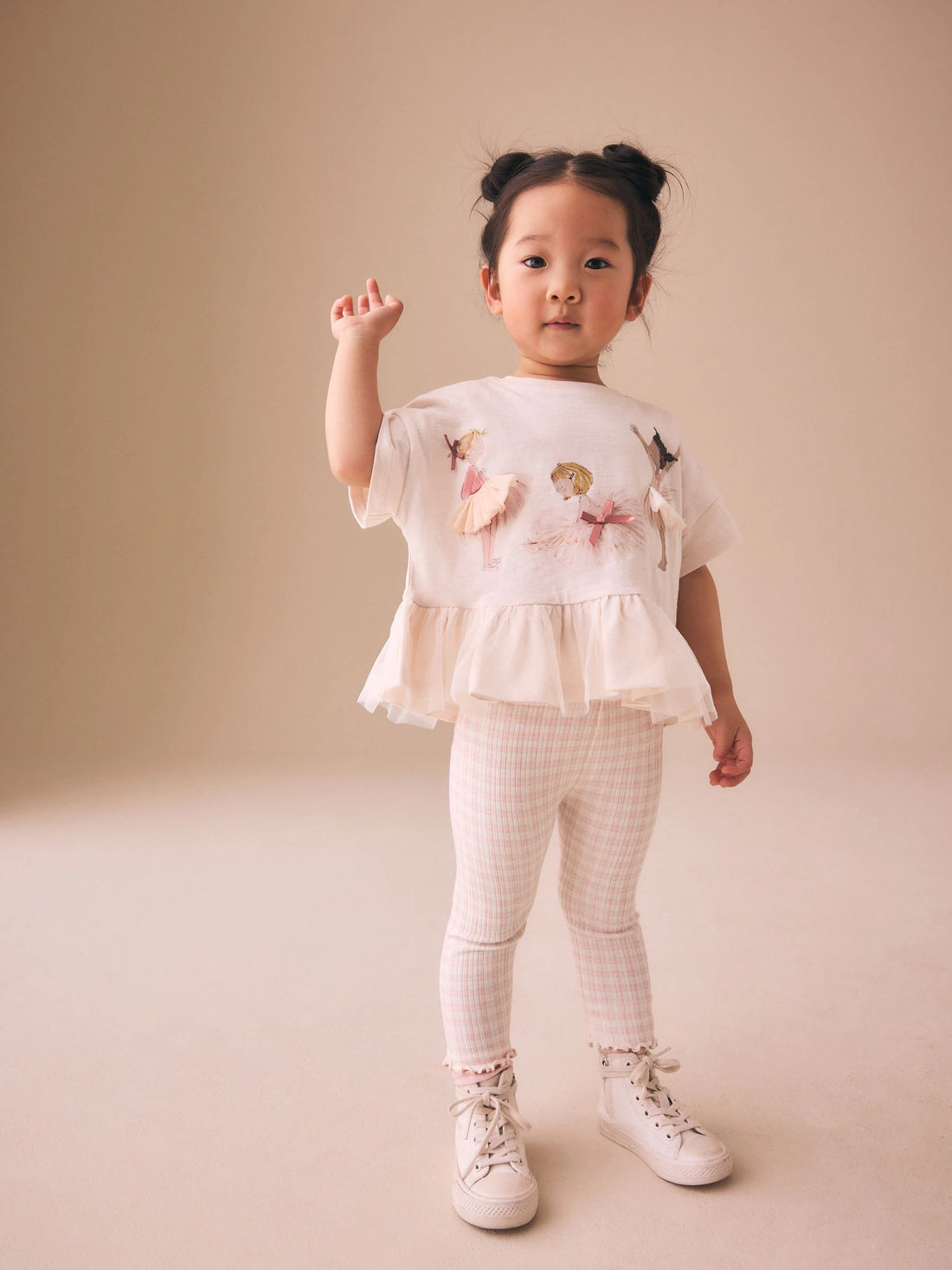 Pink Ballerina Short Sleeve Peplum T-Shirt and Leggings Set (3mths-7yrs)