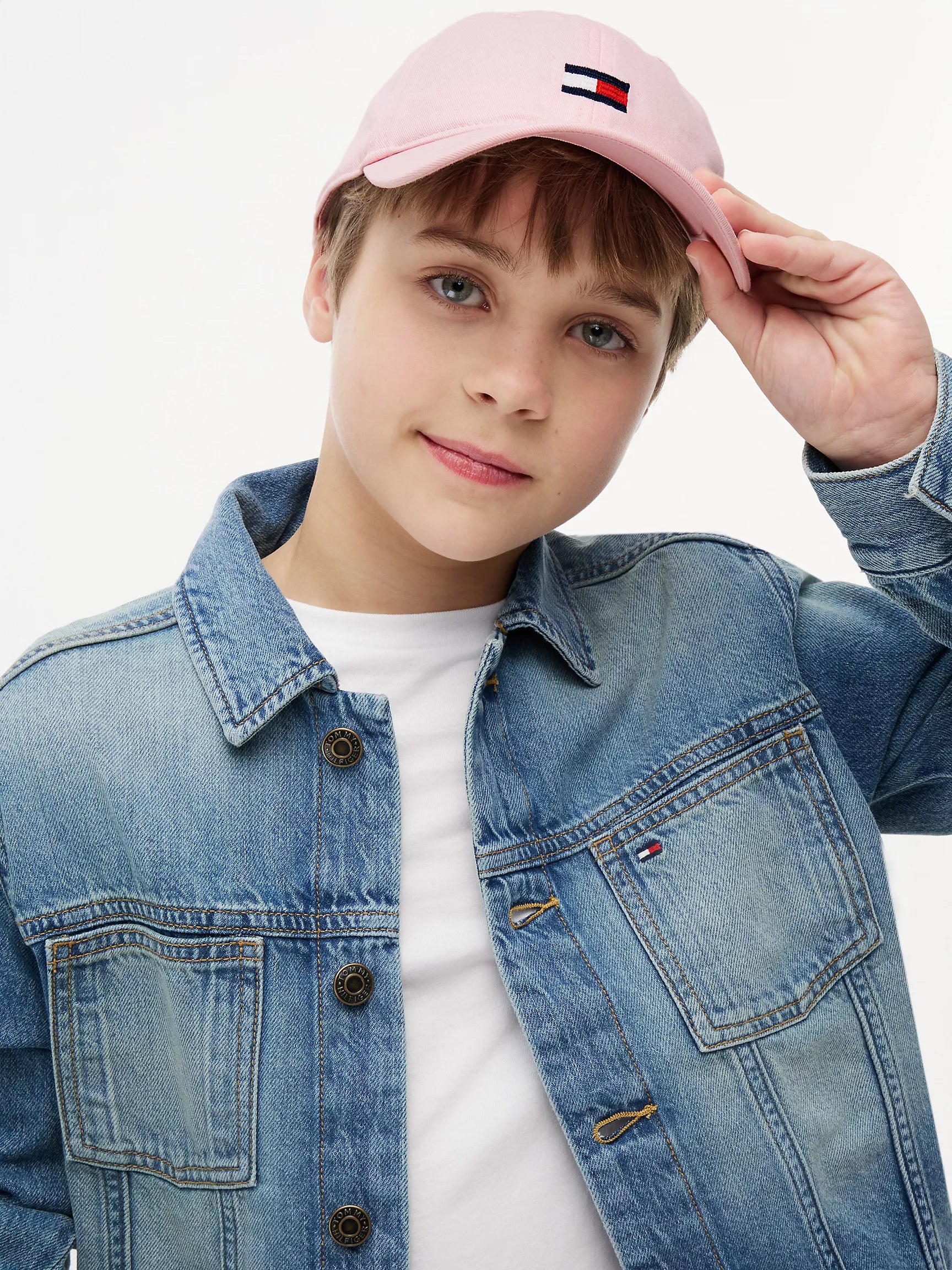 Kids' Embroidered Flag Logo Baseball Cap