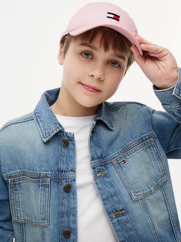 Kids' Embroidered Flag Logo Baseball Cap