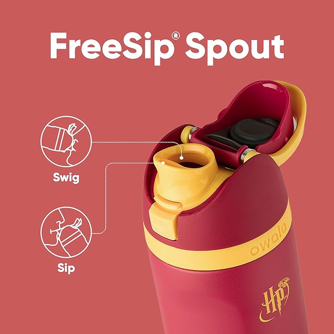 Owala Harry Potter FreeSip Insulated Stainless Steel Water Bottle - Gryffindor