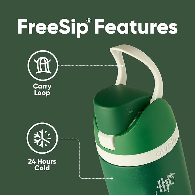 Owala Harry Potter FreeSip Insulated Stainless Steel Water Bottle - Slytherin