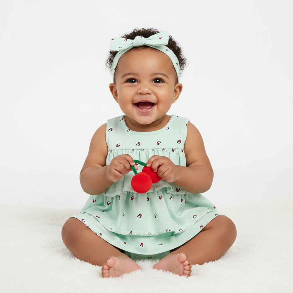 Baby 2-Piece Romper  with Headband Sz 18 m