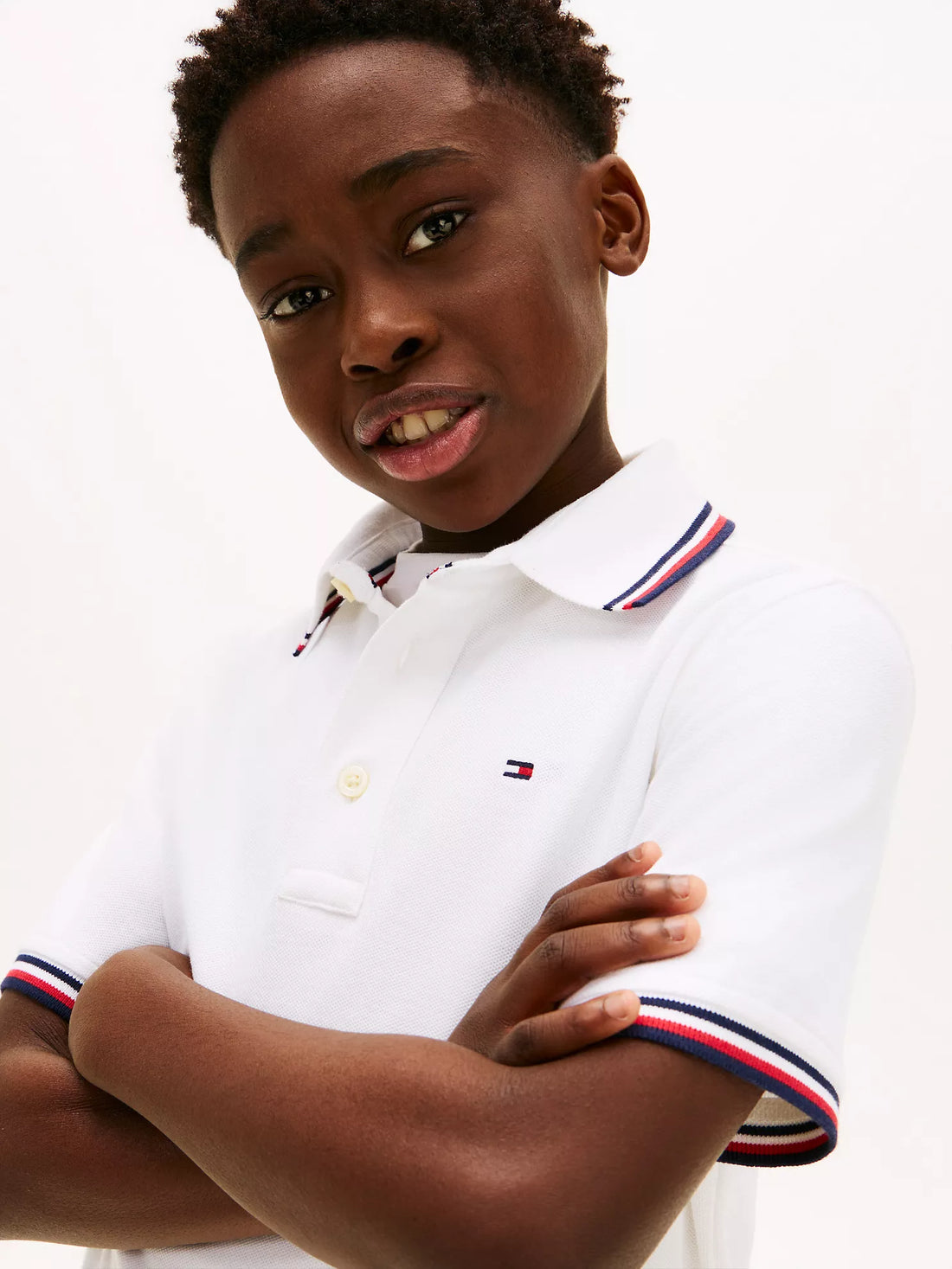 Tommy Hilfiger Boys Moisture Wicking Performance Tipped Polo Shirt