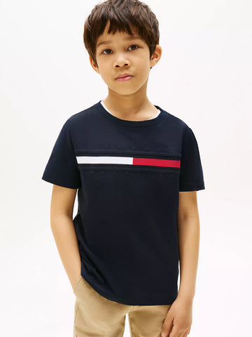 Flag Stripe Logo Regenerative Cotton T-Shirt 12-14