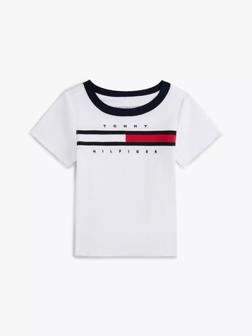 Boys Babies' Flag Stripe Logo Ringer T-Shirt