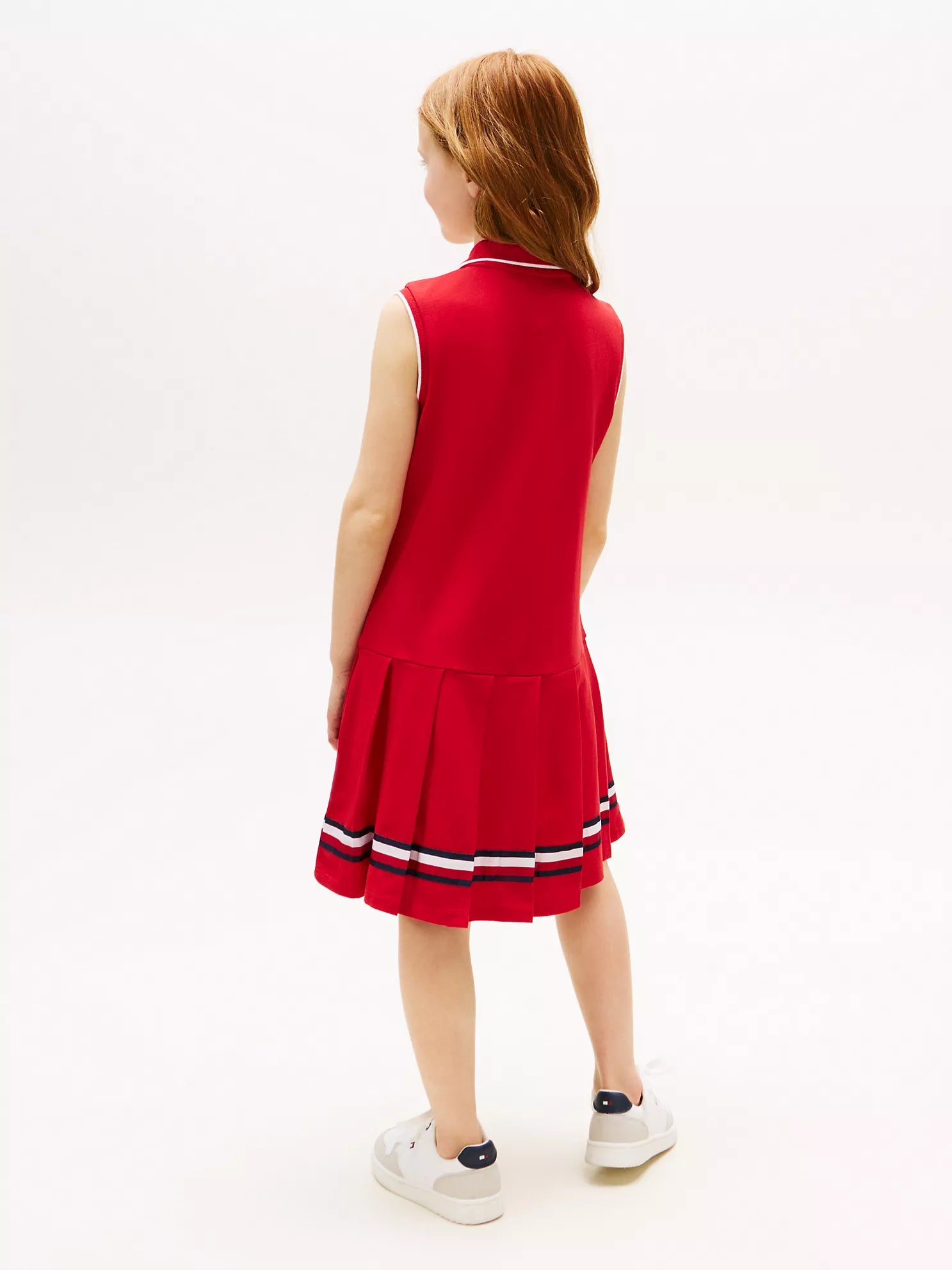Girls  Sleeveless Pleated Polo Dress