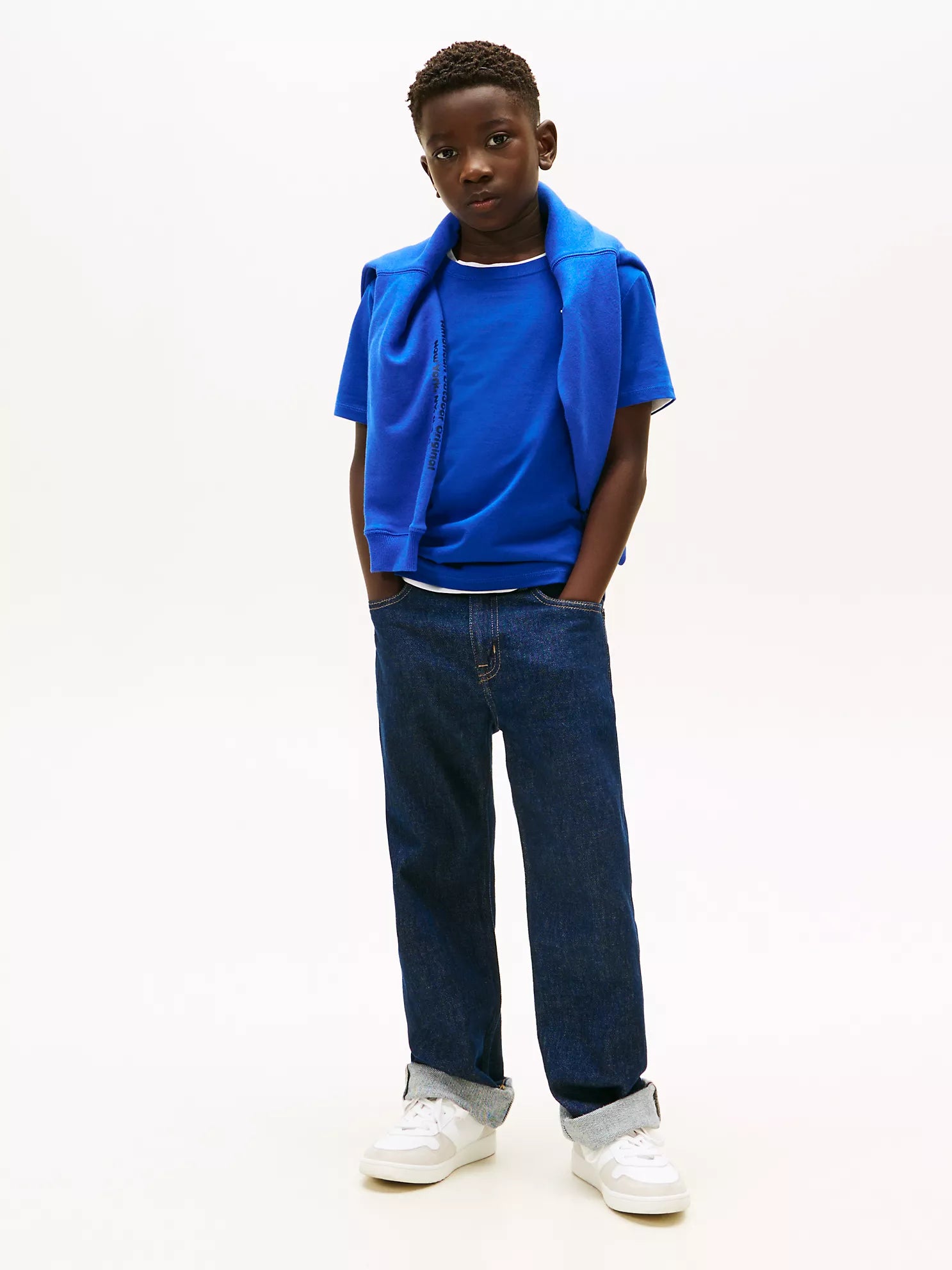Tommy Hilfiger Boys Kids Everyday Crewneck T-Shirt in Wedge Blue