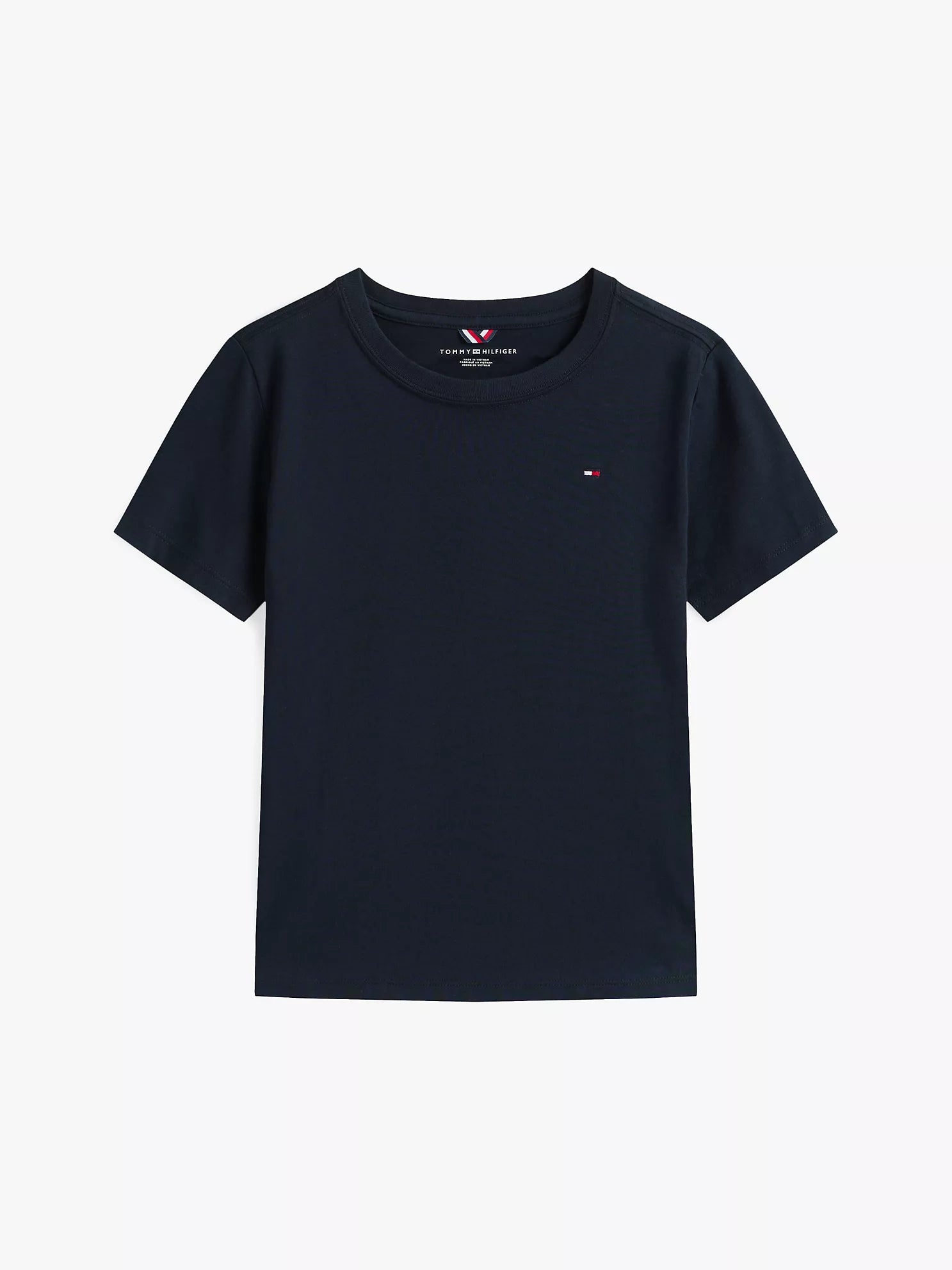 Tommy Hilfiger Kids' Everyday Cotton Crewneck Logo T-Shirt Navy