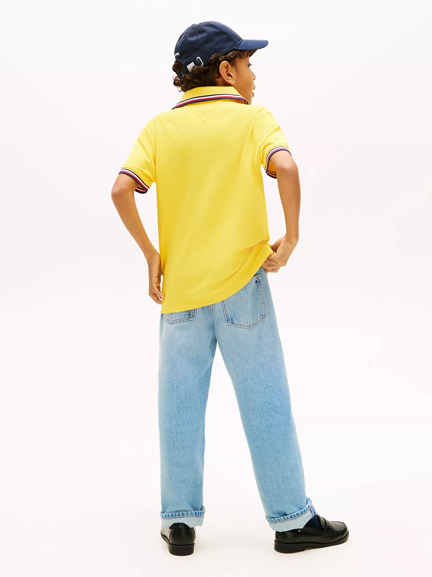 Tommy Hilfiger Boys Performance Wicking Polo Shirt in Pollen Yellow