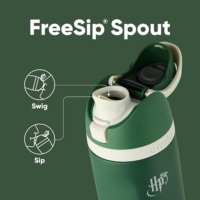 Owala Harry Potter FreeSip Insulated Stainless Steel Water Bottle - Slytherin
