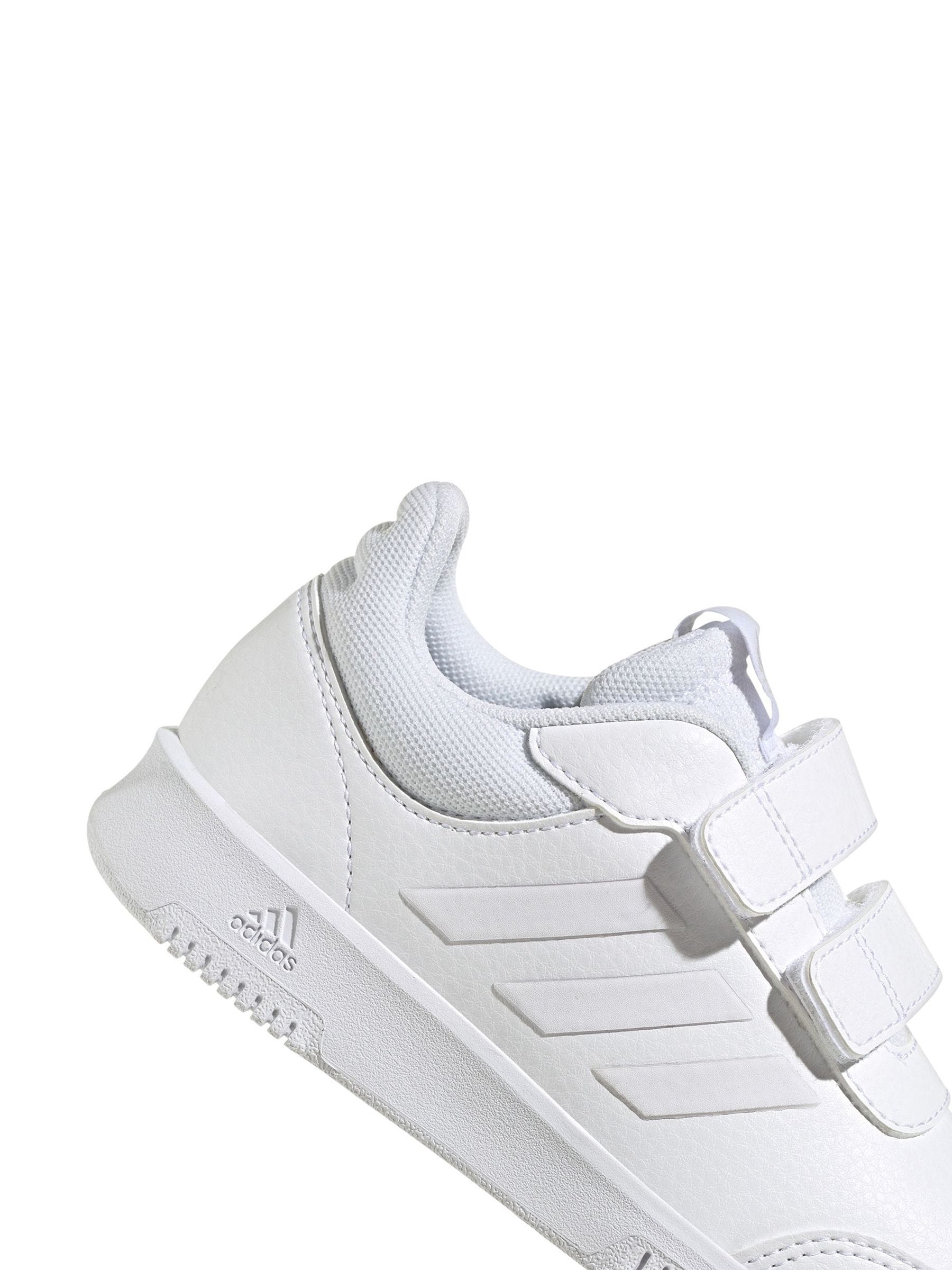 adidas White Hook and Loop Tensaur Kids Trainers