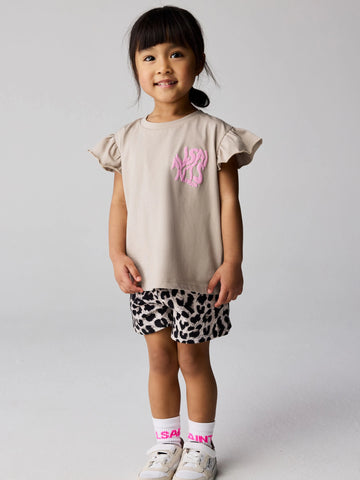 smALLSAINTS Leopard Orlando Frill T-Shirt and Sweat Short Younger Set