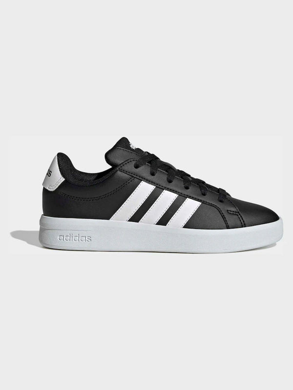 adidas Black/White Grand Court 3.0 Junior Trainers
