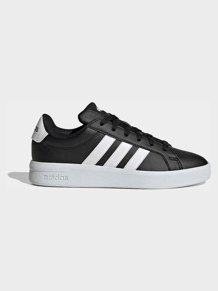 adidas Black/White Grand Court 3.0 Junior Trainers