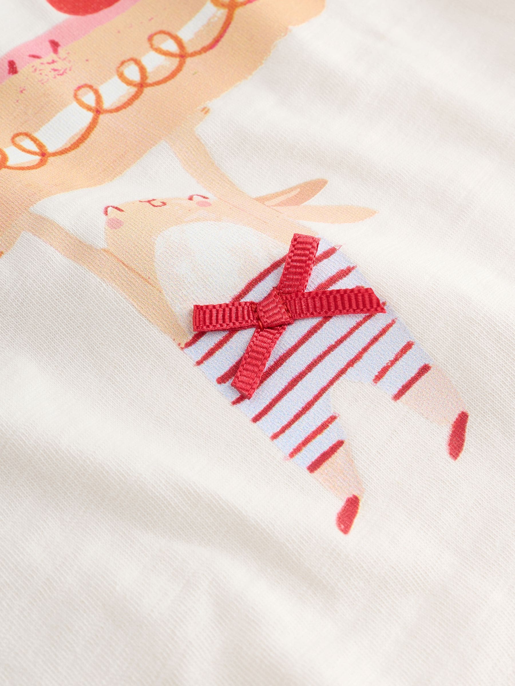 Ecru White Bunny Cherry Short Sleeve T-Shirt and Shorts Set (3mths-7yrs)