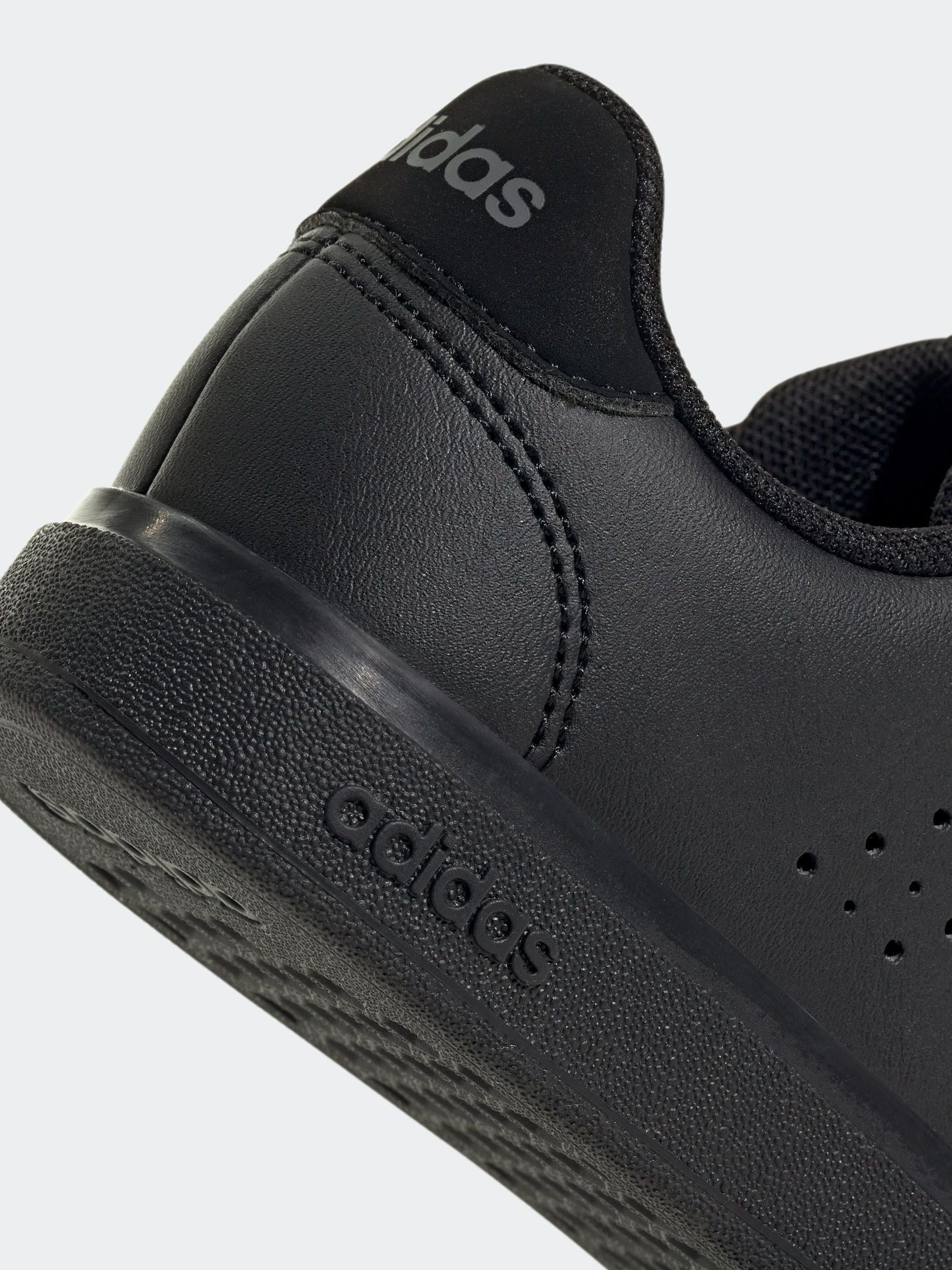 adidas Black Advantage Base 2.0 Hook and Loop Kids Trainers