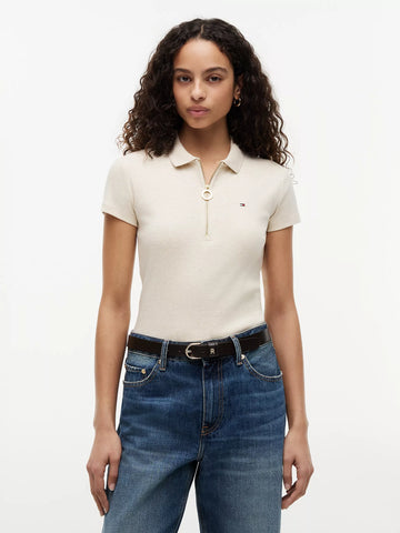 Slim Fit Zip Polo