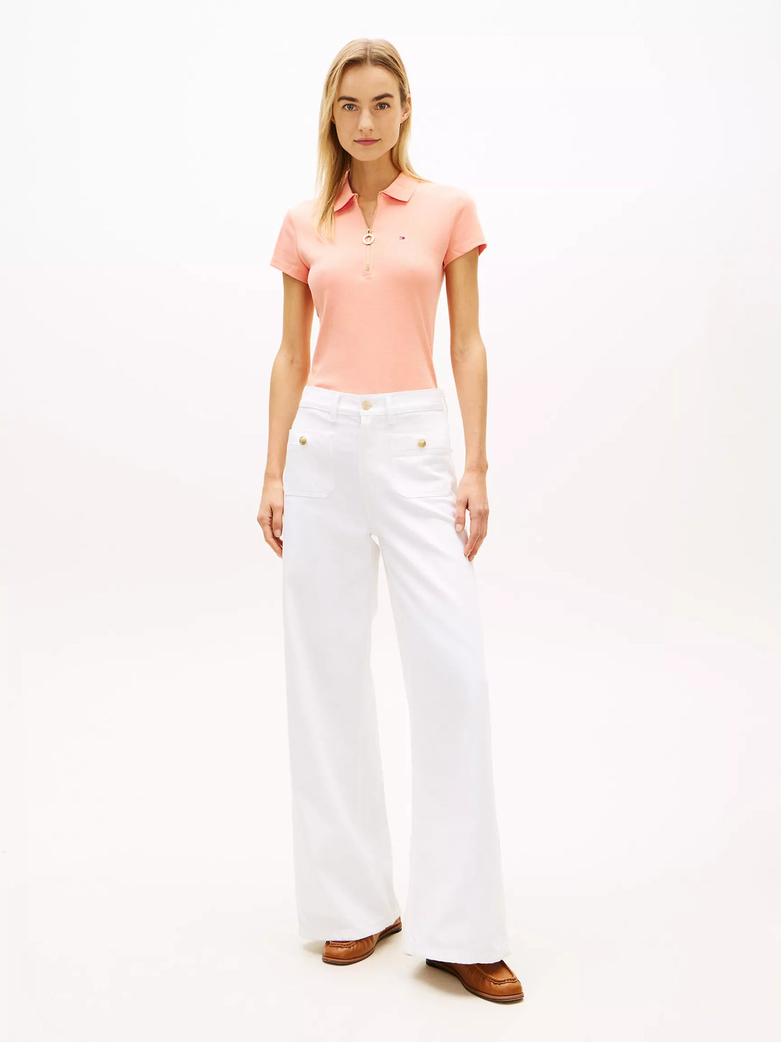 Slim Fit Zip Polo