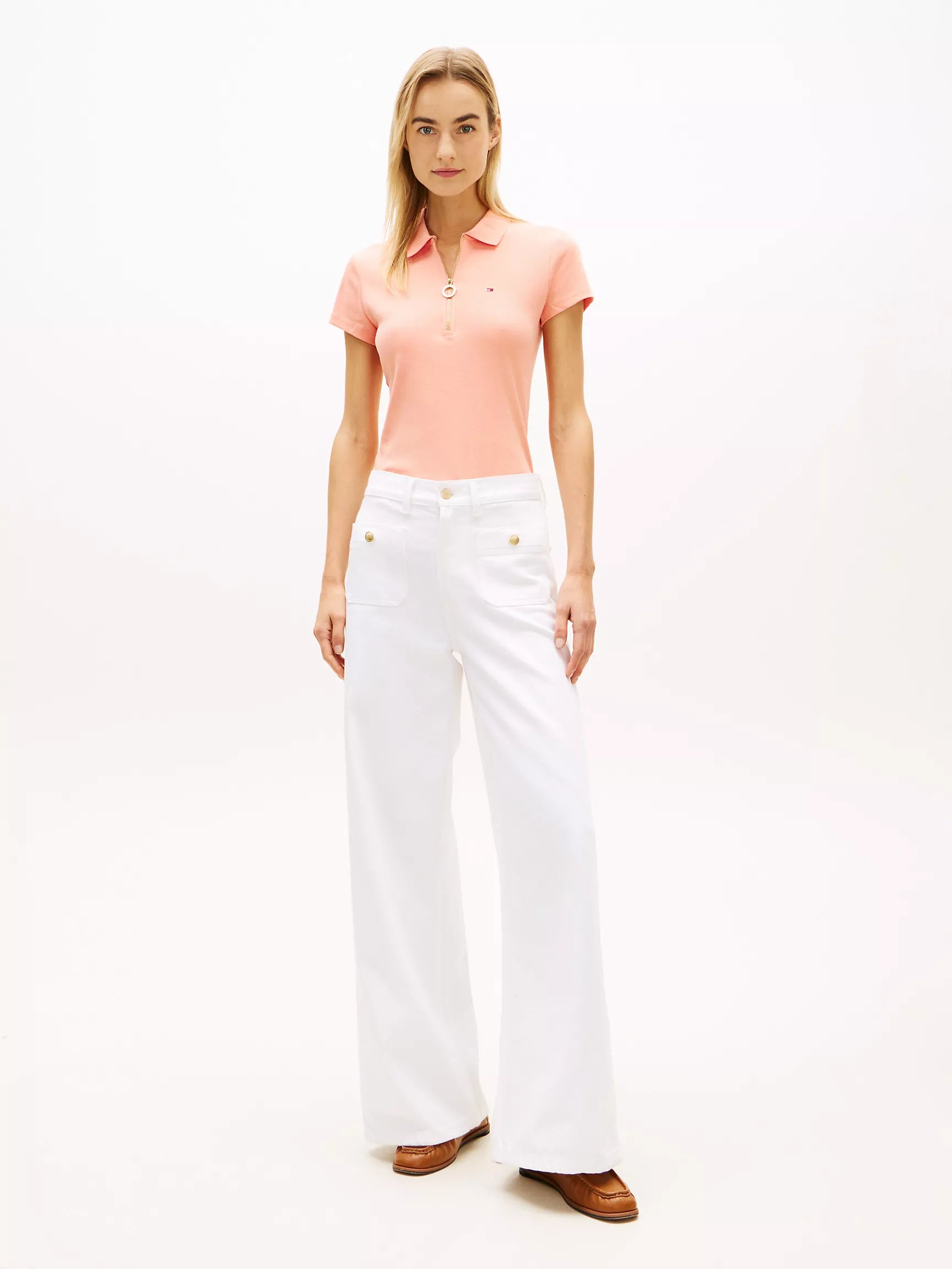 Slim Fit Zip Polo